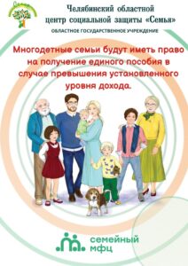 Read more about the article Семейный МФЦ Челябинского областного центра “Семья” информирует о важных изменениях в назначении единого пособия для многодетных семей.